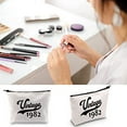 thumbnail image 3 of Zuo Bao 40th 50th Birthday Gift Vintage 1972 1982 Makeup Bag for Women Happy Birthday Party Gift, 3 of 6