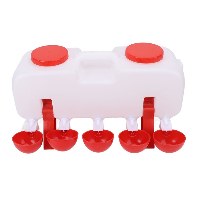 Distributeur d'Eau Automatique pour Poulet 25 Pcs Base Stable Grande Capacité Auto-Remplissage Distributeur d'Eau pour Canard Oie