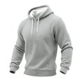 thumbnail image 5 of Waffle Knit Hooded Sweatshirts for Men Long Sleeve Drawstring Casual Zip Hoodie Training Hoodie, 5 of 5