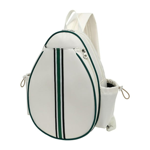 Mochila bandolera de tenis para jóvenes, con cremallera, impermeable, para mujer y hombre B blanco B