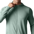thumbnail image 4 of Mifsaly Mens Full Zip Workout Hoodies Long Sleeve Athletic Running Jackets Lightweight Quick Dry Performance Activewear Breathable Gym Training Track tops Green,XXL, 4 of 6