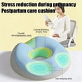 thumbnail image 6 of Blue Double Layer Donut-Shaped Memory Foam Seat Cushion,U-Cutout Tailbone Pressure Relief Pad,Ergonomic Contoured Support Cushion for Office Chair,Car Seat&Extended Sitting(17.32*15.75*2.95 in), 6 of 6