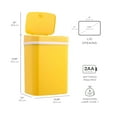 thumbnail image 5 of DZT-12-5WH Bedroom or Bathroom Automatic Touchless Infrared Motion Sensor Trash Can, 3 Gal 12 L, ABS Plastic (Rectangular, Cream) Trashcan, 5 of 6