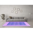 thumbnail image 3 of Ahgly Company Indoor Rectangle Abstract Purple Contemporary Area Rugs, 6' x 9', 3 of 4