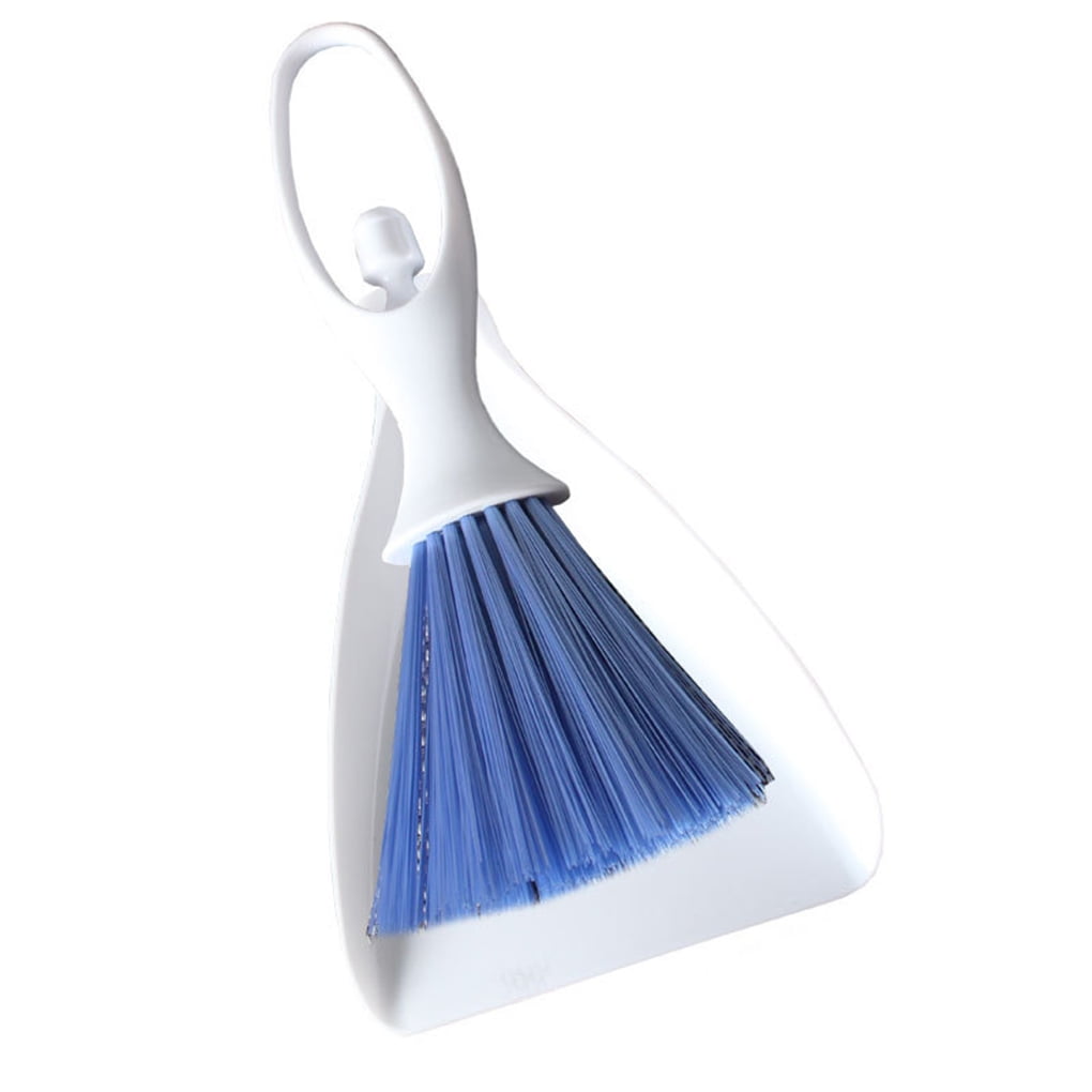 51 Indoor Sweeping Broom for for Home Kitchen Room Office Lobby Keyboard Floor Cleaning 5 Piece Broom and Dustpan Combo with Hand Brush Broom and Dustpan Set Grey Blue 