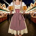 thumbnail image 2 of Lenago Womens Apron Dresses For Women Oktoberfest Costumes Multiple Color Schemes Square Collar Short Sleeves Dirndl Dresses German Dresses Festival Bavarian Costume Beer Carnival Women Party Dresses, 2 of 9