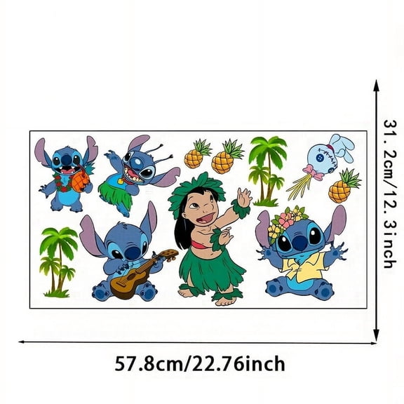 3D wall stickers, Stitch wall stickers, interior decoration, background wall decoration, room decoration, 57.8X31.2CM