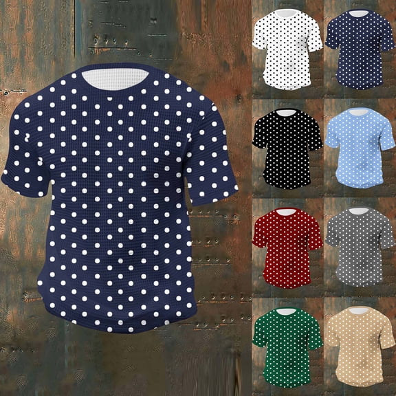 ibuvkizy Summer Mens T-Shirts Crew Neck Short Sleeve Casual Tops Loose Elastic Workout Black,L