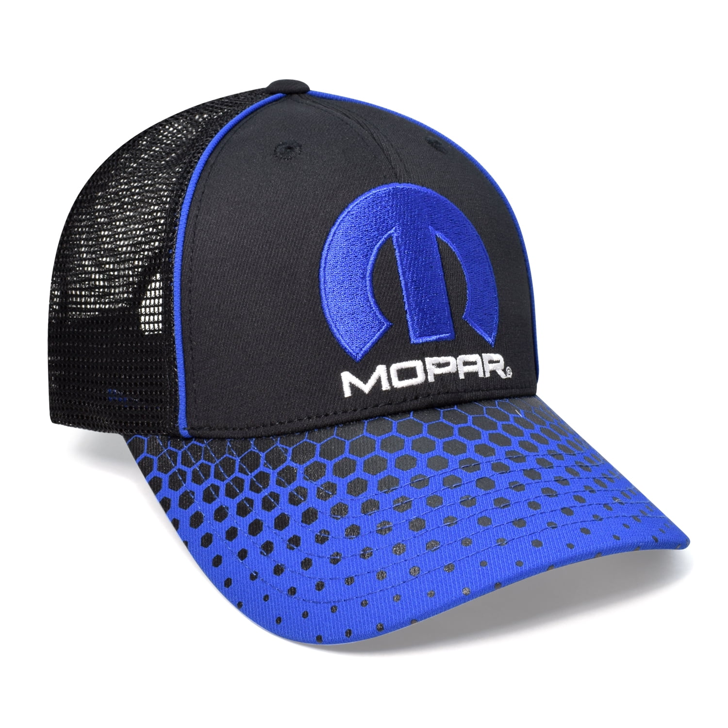 Hat Cap Licensed Mopar Trucker Hat Mesh, Black / Blue