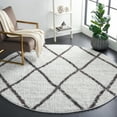 thumbnail image 2 of SAFAVIEH Berber Irving Abstract Polyester Shag Area Rug, Ivory/Grey, 9' x 12', 2 of 8