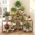 thumbnail image 1 of HOMKIRT - Soporte para plantas para interiores y exteriores, 12 niveles esquineros de madera para múltiples plantas, soporte de escalera grande para sala de estar, patio, porche BWKJ Patio y Jardín, 1 of 3