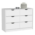 thumbnail image 4 of Miekor Furniture Dresser 30"H, 4 Drawer Dresser with 2 Lower Cabinets, Drawer Chest, White B5A9635, 4 of 7
