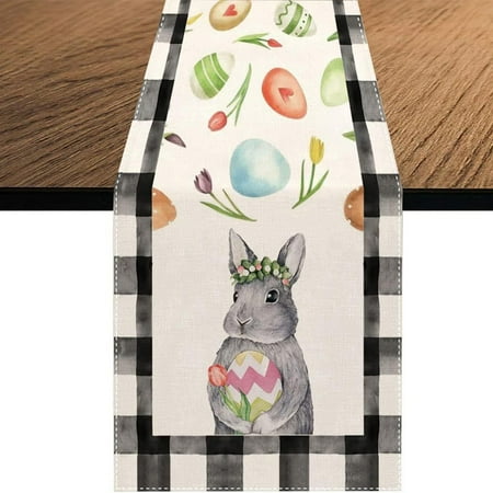 

HongHeng Clearance Under $2.00 Linen Table Flag Easter Home Dining Room Living Room Table Indoor Holiday Decoration Tablecloths