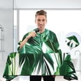 thumbnail image 7 of Green Palm Leaves Salon Cape, Hair Cutting Cape with Snaps, Professional Large Barber Stylist Hairdresser Cape, Waterproof Machine Washable, 65" x 55”, 7 of 7