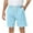 Sky Blue, variant on Men's Casual Shorts Elastic Waist Drawstring Lightweight Summer Beach Shorts With Pockets Short Gray