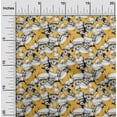 thumbnail image 2 of oneOone Cotton Flex Yellow Fabric Skull Sewing Material Print Fabric By The Yard 40 Inch Wide, 2 of 4