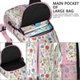 thumbnail image 4 of Floral and Butterfly Illustration Sling Bag, Lightweight Durable Crossbody Backpack, Adjustable Strap, Multiple Compartments for Travel, City Walks, Outdoor Activities, 4 of 6