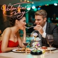 thumbnail image 6 of Oziral Forever Rose in Glass Dome with LED Light Colorful White Roses Artificial Flowers Gifts for Her Valentines Day Mothers Day Christmas Birthday, 6 of 9