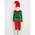 thumbnail image 5 of Haitryli 7Pcs Kids Christmas Elf Outfits Xmas Elves Party Santa Litter Helper Fancy Dress Up Set Green 130, 5 of 7