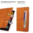 thumbnail image 5 of iPad 9th/8th/7th Generation Case 2021/2020/2019 iPad 10.2 Inch Case with Pencil Holder and Pocket, Auto Sleep/Wake, Multiple Viewing Angles (Brown), 5 of 7