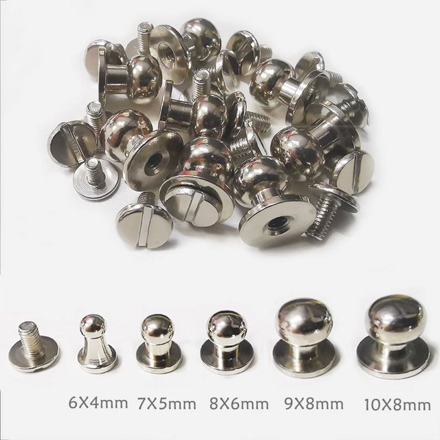 Remaches de bricolaje Cabeza de monje Tachuelas de cabeza redonda Accesorios para equipaje y zapatos 4 colores