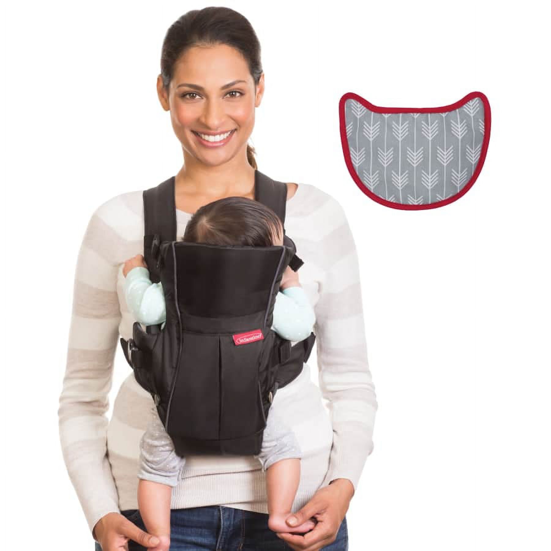 Infantino Swift Classic Baby Carrier with Pocket and Wonder Cover Bib, 2Position, Unisex, 825