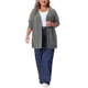 thumbnail image 2 of Suéteres de mujer de talla grande Agnes Orinda, de manga larga, casuales, sueltos, cárdigans de punto abiertos 4X gris oscuro, 2 of 5