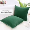 thumbnail image 3 of PiccoCasa 18"x18" Throw Pillow Covers Euro Decorative Throw Pillowcases Set of 2, Dark Green, 3 of 8