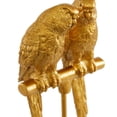thumbnail image 6 of 3" x 9" Gold Polyresin Parrot Sculpture, by DecMode, 6 of 10
