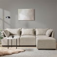 thumbnail image 2 of INK+IVY Molly Modern Woven Fabric Upholstered Modular Corner Chair in Tan, 2 of 16