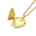 thumbnail image 6 of K-KED Gold Plated Heart Locket Pendant Necklace Photo 22" Link Chain New, 6 of 9