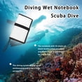 thumbnail image 3 of Soidarity Cuaderno húmedo de buceo, libro de buceo bajo el agua con cordón, suministro de esnórquel, suministros de accesorio de escritura subacuática Deportes acuáticos Blanco Soidarity OD030355-08, 3 of 6