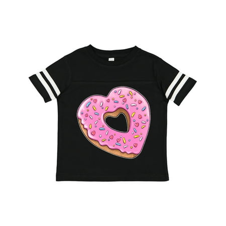 

Inktastic Heart Shaped Donut with Pink Icing and Sprinkles Boys or Girls Toddler T-Shirt
