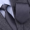 thumbnail image 4 of Yongchuantie Men's High-quality 100% Silk Tie With Black and White Checkered Pattern for Formal Business Banquets 8CM Wide Tie, 4 of 7