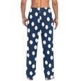 thumbnail image 4 of FORMRS Mens Pajama Pants with Pockets Soft Cotton Sleepwear Lounge Bottoms, Sizes S-2XL, Navy Blue Baseball Pattern, 4 of 7