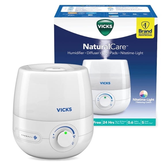 Humidificador Vicks VUL530 Difusor de Niebla Fría con Luz Nocturna
