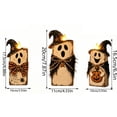 thumbnail image 3 of Halloween Decorations, 3pcs Cute White Ghost Decor, Lighted Vintage Wooden Ghost Decor Set of 3 with Remote Control, 3 of 6