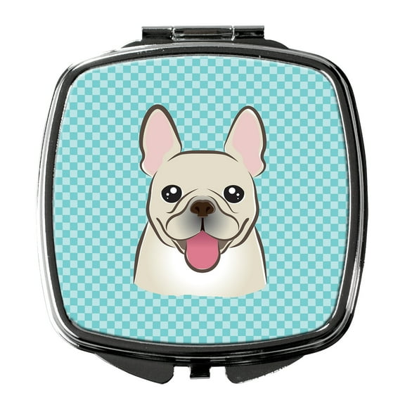 Checkerboard Blue French Bulldog Compact Mirror BB1176SCM