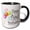 Black/White, variant on 3drose, Colorful Balloons Happy Third Birthday, 15oz Two-tone Black Mug