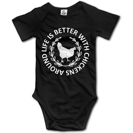 

Infant Life is Better with Chickens Around Cute Baby Onesie Bodysuit