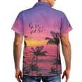 thumbnail image 3 of Yuyamidu Matching Couple Outfits Mens Shirts Casual Dresses for Women Trendy Tank Dress Mens Short Sleeve Button Down Shirts Palm Tree Purple, Size 7XL, 3 of 5