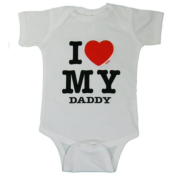 New Infant White I Love My Daddy Onesie Tee Boys Shirt Toddler Shirt Funny Walmart Com Walmart Com