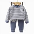 thumbnail image 5 of Gibobby Toddler Baby Boy Clothes Fall Winter Outfits Long Sleeve Sweatshirt Tops + Pants Playwear Set 0-24Months 2t 3t 4t Baby Boy Clothes Toddler Boy Fall Winter Sets(12-18 Months,Navy), 5 of 5