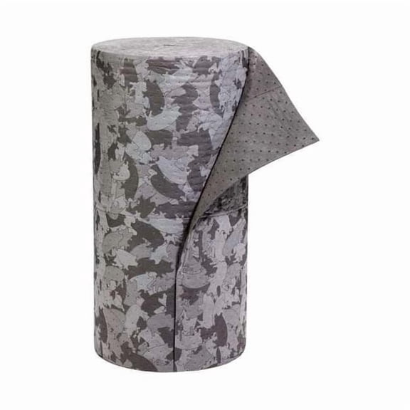 Pig Sorbent Roll, 47 gal, 32 in x 150 ft, Universal, Gray, Polypropylene MAT116