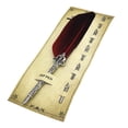 thumbnail image 2 of Peggybuy Stylo Plume Calligraphie avec 5 Pointes Encre Stylo Plume (Rouge), 2 of 6