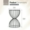 thumbnail image 2 of Elle Decor Cami Modern Hourglass End Table with Metal Top for Bedroom Black, 2 of 5