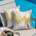 thumbnail image 6 of Pillow Covers 20x20 Inch, Gold Grey Linen Pillowcase with Invisible Zipper, Abstract Contemporary Square Graffiti Smear Art Decorative Throw Pillow Covers Cushion Case for Couch Sofa Bed Living Room, 6 of 9