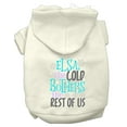 thumbnail image 6 of Pet, Dog  Cat Hoodie Screen Printed, "Elsa, The Cold Bothers Us", 6 of 10