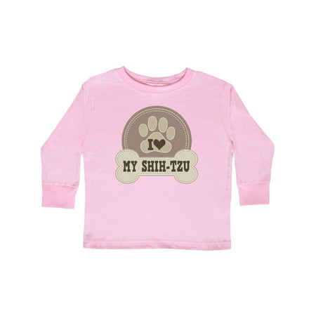 

Inktastic I Love My Shih Tzu Dog Gift Toddler Boy or Toddler Girl Long Sleeve T-Shirt