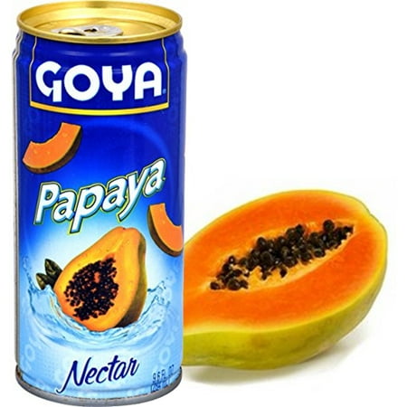 Papaya juice by Goya. 9.6 oz